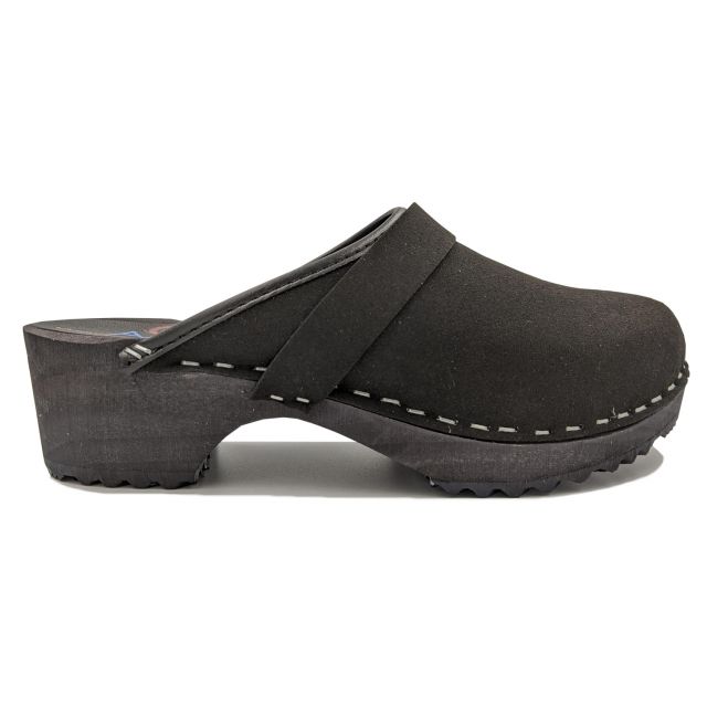 AM-Toffeln 100 Clogs in Black Suede
