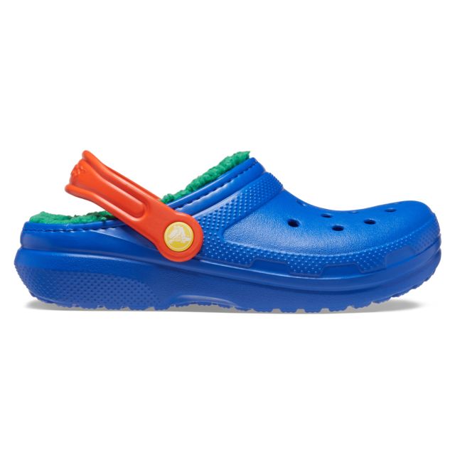 Crocs Classic Lined Kids Clogs (207010) - Blue Bolt/Multi