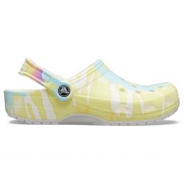 Crocs Classic Tie Dye Graphic Clog White Multi World of Clogs
