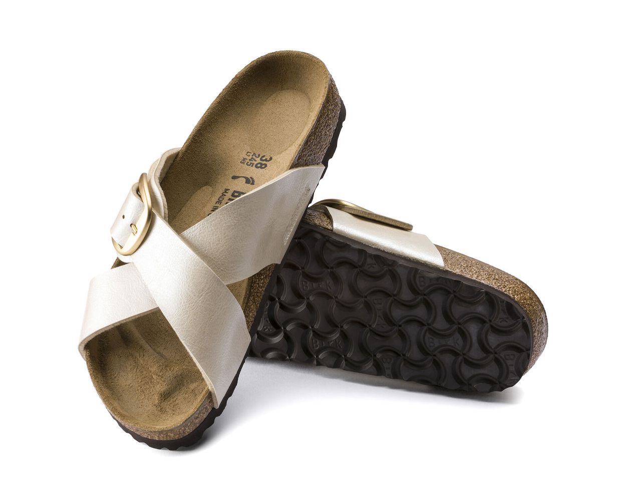 Birkenstock Siena Big Buckle in Graceful Pearl White 1016098