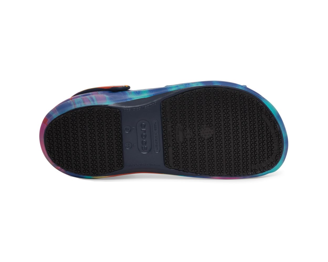 Crocs Bistro Graphic Work Clogs Tie Dye Navy World of Clogs