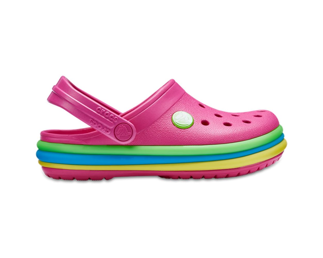 Crocs Crocband Rainbow Band Kids Clogs Paradise Pink World of Clogs