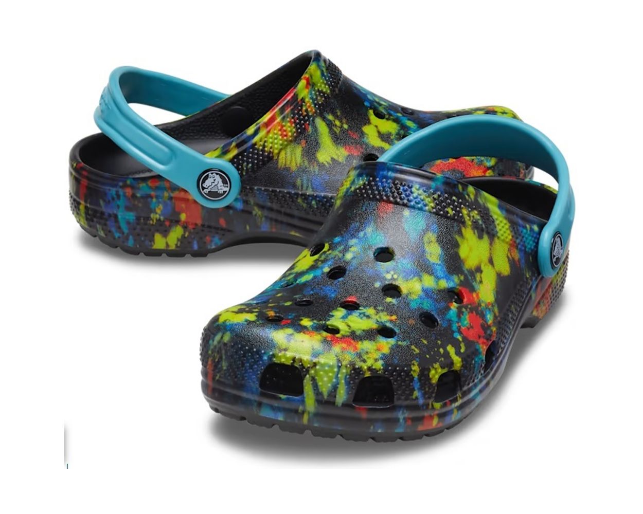 Tie dye crocs toddler hotsell