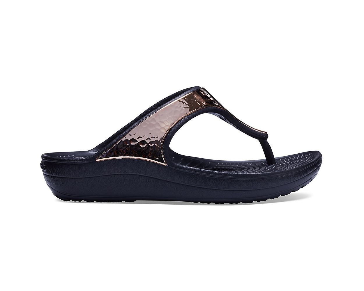 Women's crocs sloane hammered metallic flip clearance