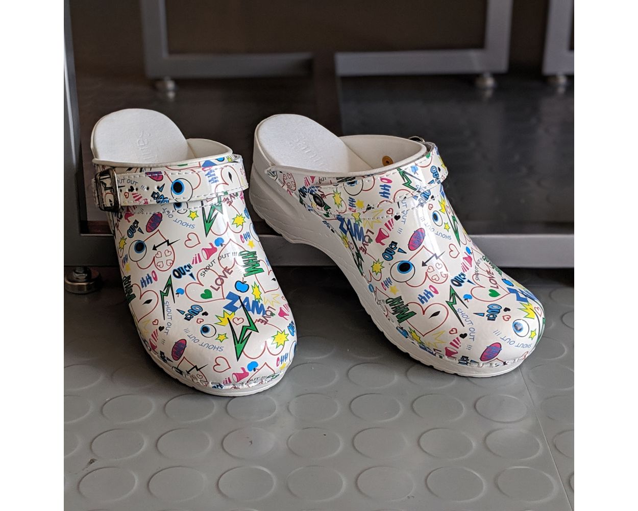 White work clogs hotsell